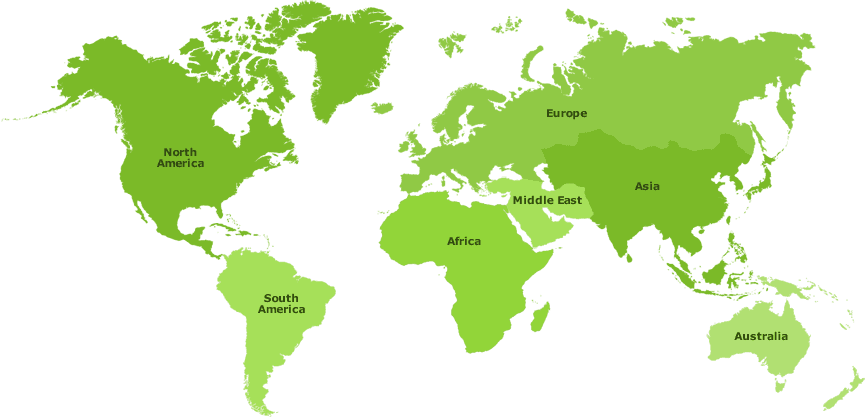 flat, green world map