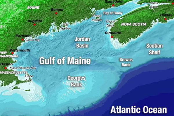 gulf of maine map